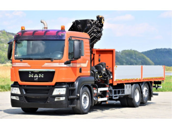 Dropside/ Flatbed truck, Crane truck MAN TGS 26.400: picture 3