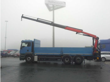 Dropside/ Flatbed truck MAN TGS 26.400,6x2-2 LL, Palfinger PK 18002-EH: picture 1