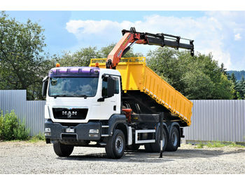 Tipper, Crane truck MAN TGS 26.400 Kipper 5.20m + Kran/FUNK *6x4: picture 1