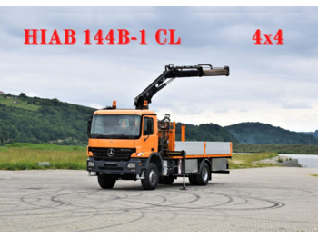 Dropside/ Flatbed truck, Crane truck Mercedes-Benz ACTROS 1832: picture 1