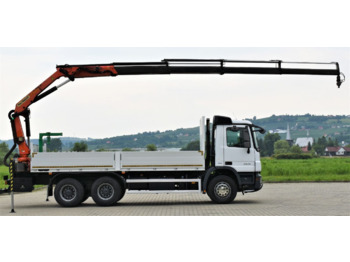 Dropside/ Flatbed truck, Crane truck Mercedes-Benz ACTROS 2636: picture 5