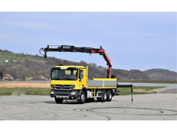 Dropside/ Flatbed truck, Crane truck Mercedes-Benz ACTROS 2636: picture 2