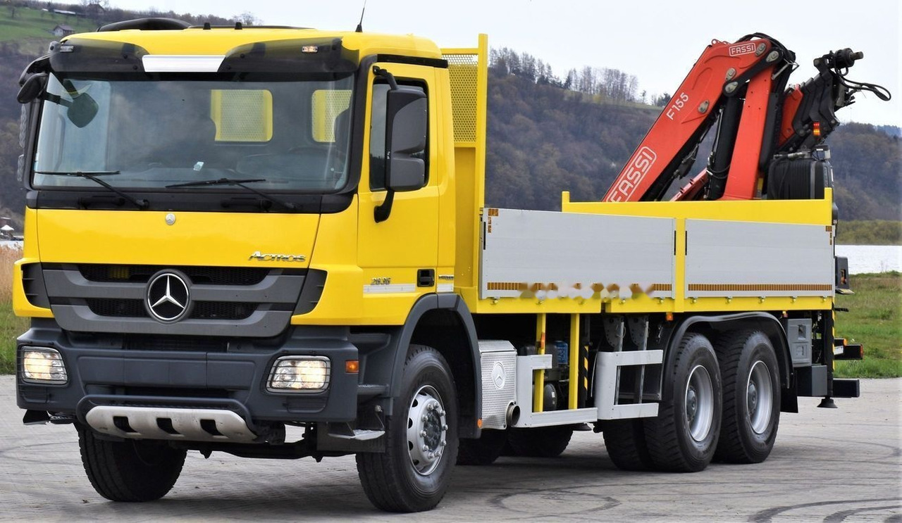 Dropside/ Flatbed truck, Crane truck Mercedes-Benz ACTROS 2636: picture 4