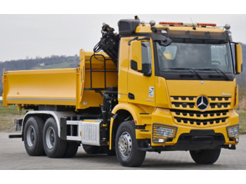 Tipper, Crane truck Mercedes-Benz AROCS 2640: picture 4