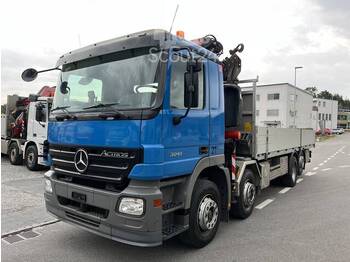 Dropside/ Flatbed truck, Crane truck Mercedes-Benz - Actros 3241: picture 1