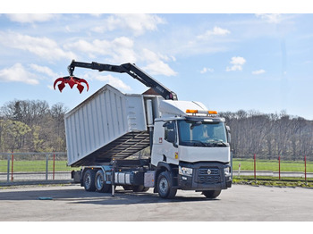 Crane truck, Tipper Renault C460* ABROLLKIPPER *KESLA 21172 * TOPZUSTAND: picture 2