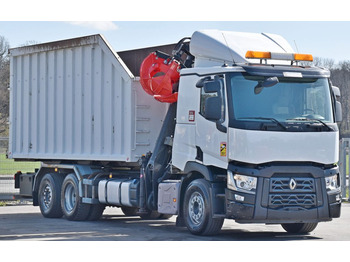 Crane truck, Tipper Renault C460* ABROLLKIPPER *KESLA 21172 * TOPZUSTAND: picture 4
