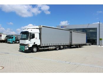 Curtainsider truck Renault T 480, EURO 6, 6x2, LIFTING AXLE + PANAV: picture 1