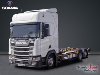 Container transporter/ Swap body truck SCANIA R 450 B6x2*4NB Multiwechsler,Lenkachse,Standklima: picture 1