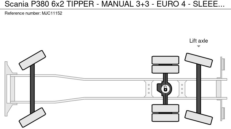 Tipper Scania P380 6x2 KIPPER - MANUEEL 3+3 - EURO 4 - SLAAPCABINE - BELG: picture 8