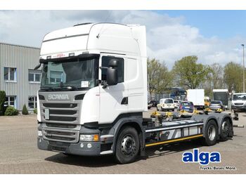 Container transporter/ Swap body truck Scania R 410 6x2, Topliner, Retarder, 2x AHK, Gelenkt: picture 1
