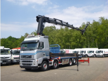 Dropside/ Flatbed truck, Crane truck Volvo FH 520 8x2 + Hiab 700 E-6 + jib: picture 1