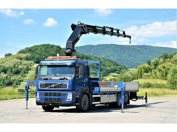 Dropside/ Flatbed truck, Crane truck Volvo FM9 340 Pritsche 7,20m +HMF 2820 K5 + FUNK: picture 1