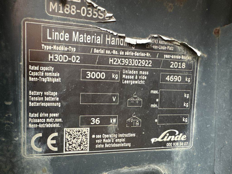 Linde H30D-02 - Diesel forklift: picture 5