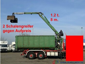  Abrollcontainer 23 m³ + Kran Hiab F 95S 1.2t 8m - Roll-off container: picture 1