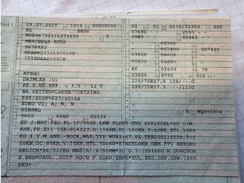 Curtain side van Mercedes-Benz 818 4X2 Pritsche & Plane & Tang Pritsche & Plane Mercedes-Benz 818 4X2 Pritsche & Plane & Tang Pritsche & Plane: picture 2