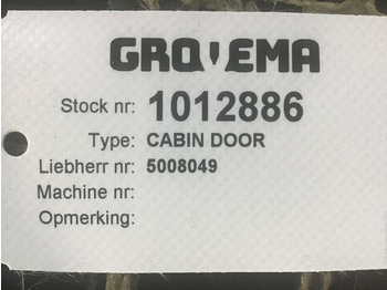 Door and parts Liebherr Cabin Door: picture 3