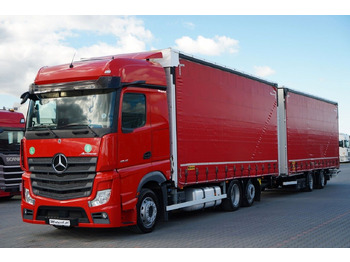 Curtainsider truck Mercedes-Benz ACTROS 2545 / ZESTAW TANDEM 120 M3 / PRZEJAZDOW: picture 2 Curtainsider truck Mercedes-Benz ACTROS 2545 / ZESTAW TANDEM 120 M3 / PRZEJAZDOW: picture 2