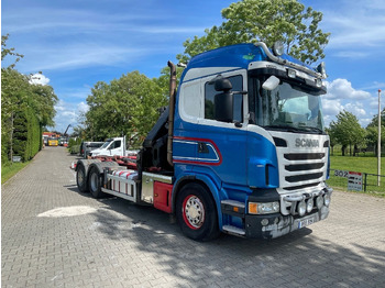 Container transporter/ Swap body truck, Crane truck Scania R480 with hiab hookloader and hiab 262 EP5 with remote crane 2019: picture 4