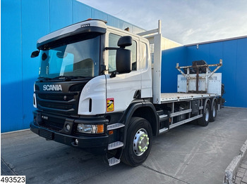 Dropside/ Flatbed truck, Crane truck Scania P 410 6x4, EURO 6, Hiab, Remote, Retarder: picture 3