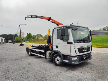 Hook lift truck, Crane truck MAN TGL 12.250 City-Abroller Container + Palfinger PK5001 Remote: picture 2