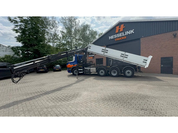 Tipper, Crane truck DAF CF 85.360 8X2 3 Zijdige kipper HIAB 16 t/m kraan AHK Top condition: picture 3