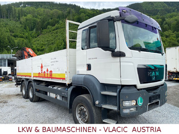 Dropside/ Flatbed truck, Crane truck MAN TGS 33.440 6x4 Blatt/Blatt Mit Palfinger PK16500: picture 2
