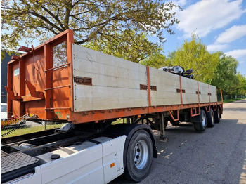Dropside/ Flatbed semi-trailer Pacton 3 AS / ROLKRAAN KENNIS TYPE 14.000 / FREINS TAMBOURS / DRUM BRAKES: picture 3