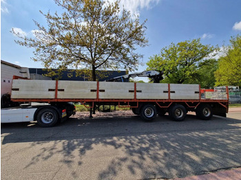 Dropside/ Flatbed semi-trailer Pacton 3 AS / ROLKRAAN KENNIS TYPE 14.000 / FREINS TAMBOURS / DRUM BRAKES: picture 4