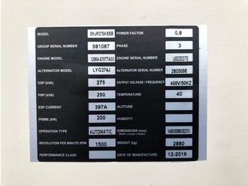 New Generator set Perkins 275 kVA Supersilent generatorset: picture 5