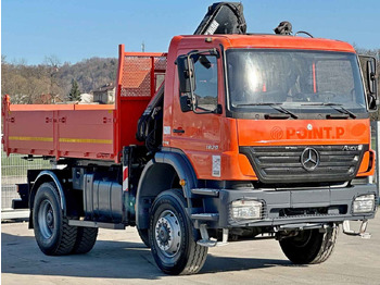 Tipper, Crane truck Mercedes-Benz AXOR 1829 * HIAB 1111 HIDUO + FUNK * TOP * 4x4: picture 3