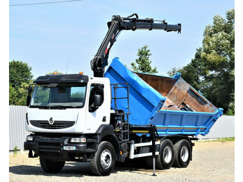 Crane truck, Tipper Renault KERAX 370 DXI* HIAB 122B-3 HIDUO/FUNK * 6x4: picture 3