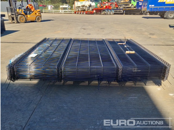 Construction equipment Unused Galvanised & Powder Coated Heavy Duty (5mm) Wire Mesh Fencing, 25 x H2.4m x W2.2m Panels, 26 x 60mm x 60mm x3m Posts, with Fittings (Black): picture 2