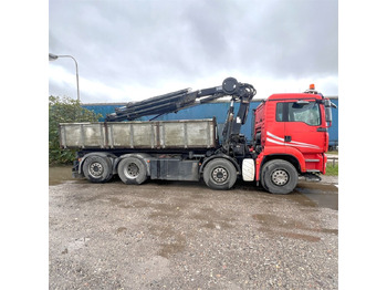 Tipper, Crane truck MAN TGA 8x4 Hydrodrive: picture 2