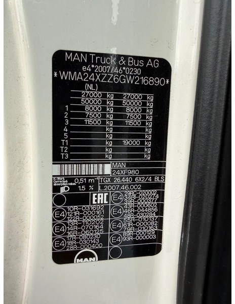 Tractor unit MAN TGX 26.440 6X2 BLS ONLY 485.000 km 3-2016: picture 16
