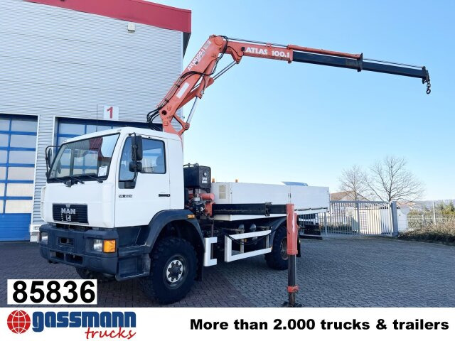 MAN 14.224 LAC 4x4 BB mit Kran Atlas 100.1 - Dropside/ Flatbed truck, Crane truck: picture 1 MAN 14.224 LAC 4x4 BB mit Kran Atlas 100.1 - Dropside/ Flatbed truck, Crane truck: picture 1