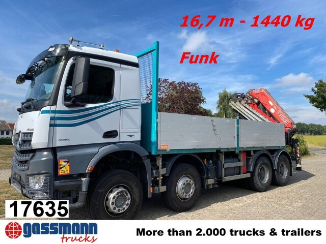 Mercedes-Benz Arocs 4151 K 8x4, Fassi Heckkran F 365 RA. 2.26 - Dropside/ Flatbed truck, Crane truck: picture 1 Mercedes-Benz Arocs 4151 K 8x4, Fassi Heckkran F 365 RA. 2.26 - Dropside/ Flatbed truck, Crane truck: picture 1