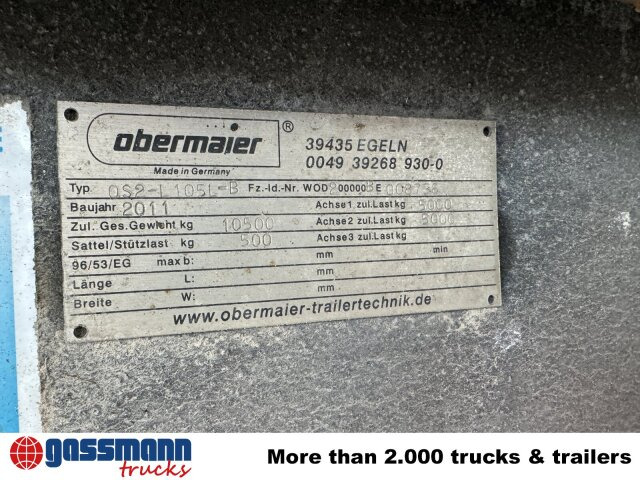 Obermaier OS2-L105 L/B, durchladbar, Edscha, - Dropside/ Flatbed trailer: picture 5 Obermaier OS2-L105 L/B, durchladbar, Edscha, - Dropside/ Flatbed trailer: picture 5