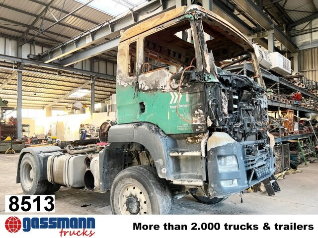 MAN TGS 18.480 4x4 BLS, VORDERACHSE, BRANDSCHADEN - Tractor unit: picture 1 MAN TGS 18.480 4x4 BLS, VORDERACHSE, BRANDSCHADEN - Tractor unit: picture 1