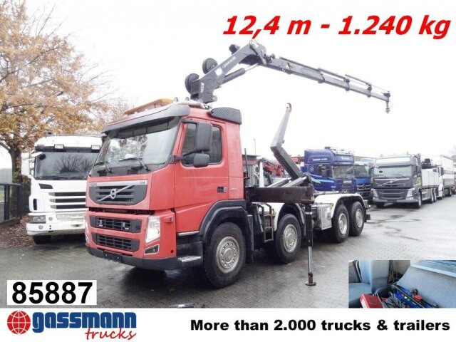 Volvo FM 460 8x2-6, Lenk-/Liftachse, Kran HMF 2020-K4, - Hook lift truck, Crane truck: picture 1 Volvo FM 460 8x2-6, Lenk-/Liftachse, Kran HMF 2020-K4, - Hook lift truck, Crane truck: picture 1