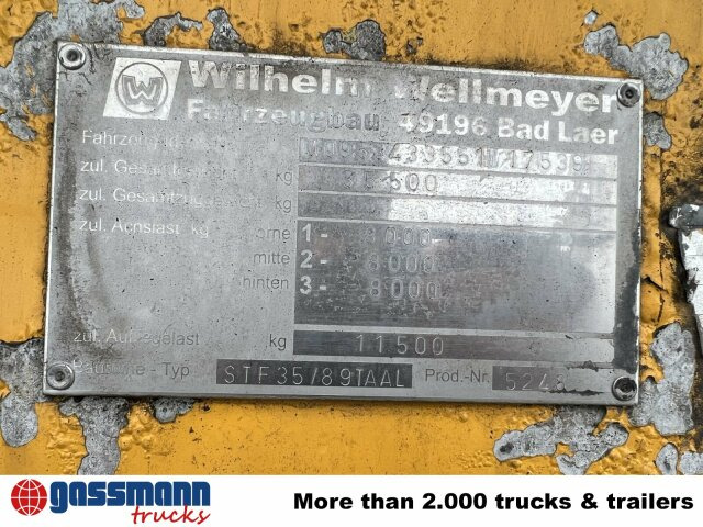 Wellmeyer, STF 35/89 TA AL, ca. 25 cbm, ALU, - Tank semi-trailer: picture 3 Wellmeyer, STF 35/89 TA AL, ca. 25 cbm, ALU, - Tank semi-trailer: picture 3