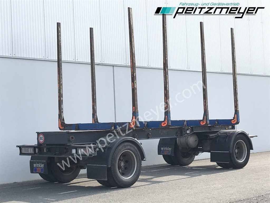 Krämer Kurzholzanhänger 20 t. Holzanhänger 4 Paar Exte Stahlrungen, Alcoa Alufelgen - Timber trailer: picture 1 Krämer Kurzholzanhänger 20 t. Holzanhänger 4 Paar Exte Stahlrungen, Alcoa Alufelgen - Timber trailer: picture 1