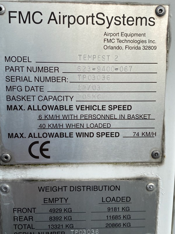 FMC Deicer Tempest 2 - Aircraft deicer: picture 3 FMC Deicer Tempest 2 - Aircraft deicer: picture 3