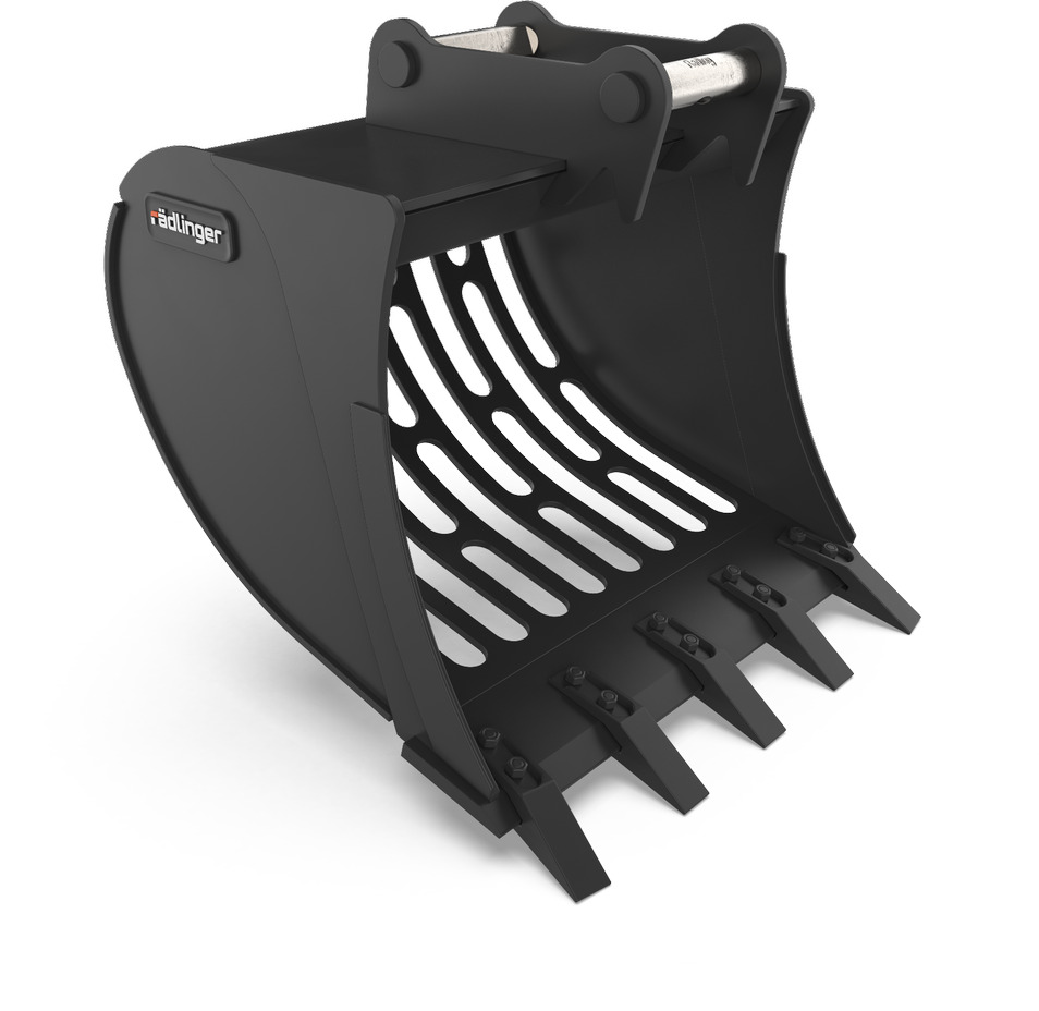 Rädlinger Sieblöffel Gitterlöffel Bagger 8 – 10 t MS 08 Takeuchi - Sorting bucket for Mini excavator: picture 1 Rädlinger Sieblöffel Gitterlöffel Bagger 8 – 10 t MS 08 Takeuchi - Sorting bucket for Mini excavator: picture 1