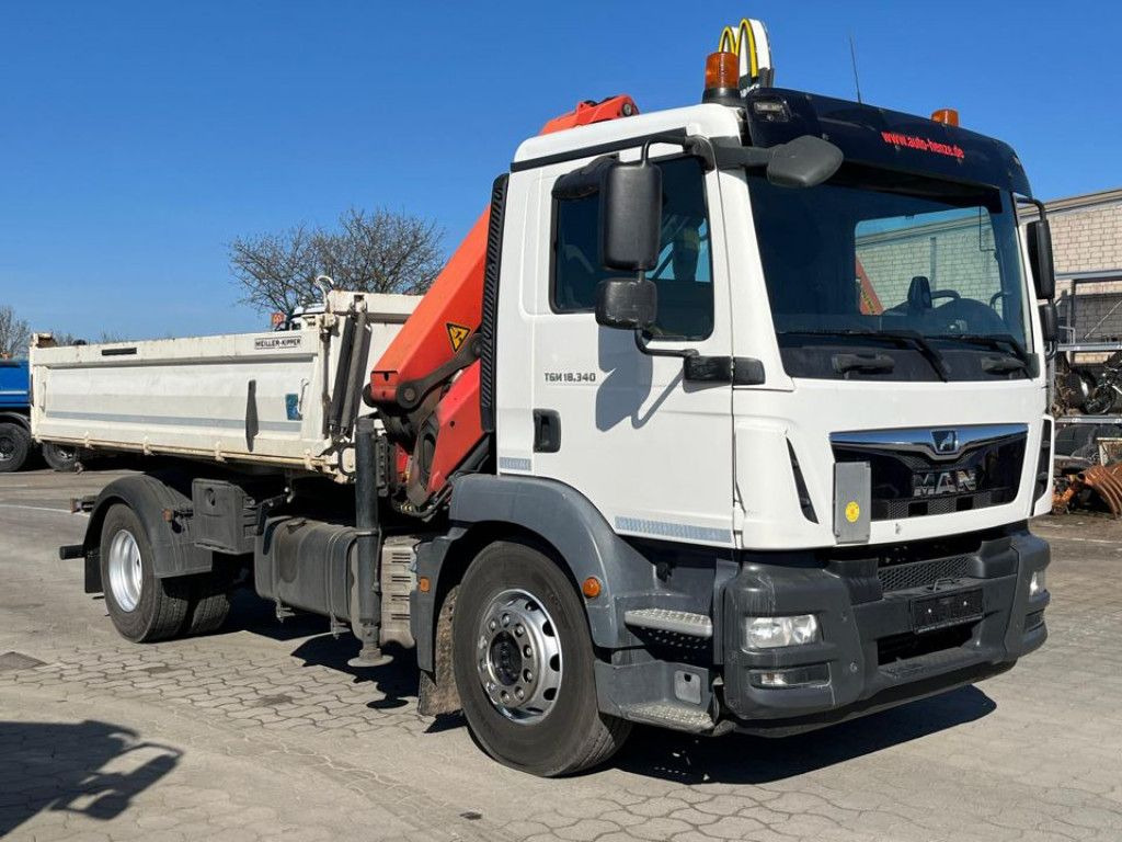 MAN TG-M 18.340 4x2 2-Achs Kipper Kran Palf. PK 130 - Tipper, Crane truck: picture 2 MAN TG-M 18.340 4x2 2-Achs Kipper Kran Palf. PK 130 - Tipper, Crane truck: picture 2