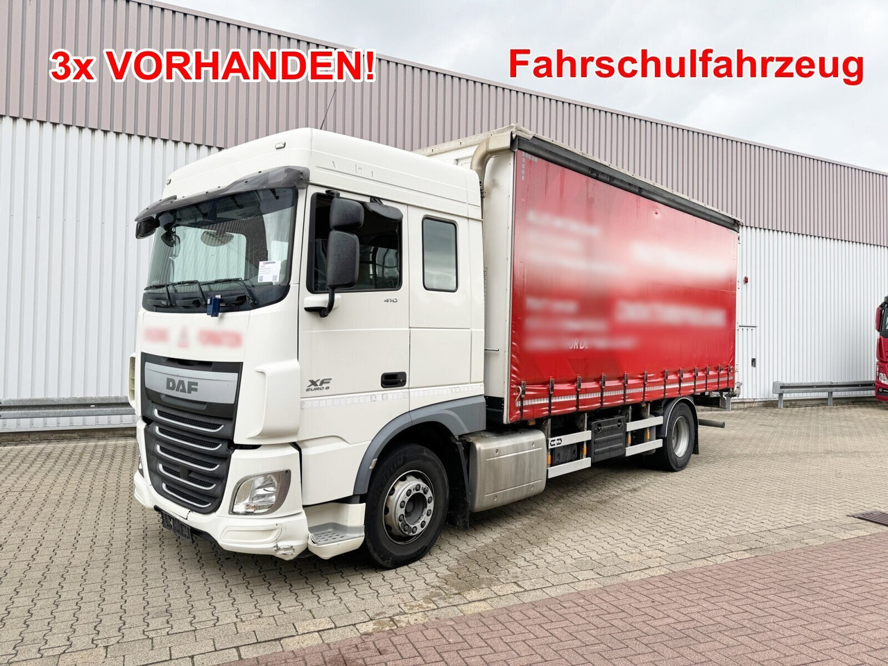 DAF XF 410 FA 4x2 XF 410 FA 4x2, Fahrschule, 2x AHK, 6 Sitze - Dropside/ Flatbed truck: picture 1 DAF XF 410 FA 4x2 XF 410 FA 4x2, Fahrschule, 2x AHK, 6 Sitze - Dropside/ Flatbed truck: picture 1