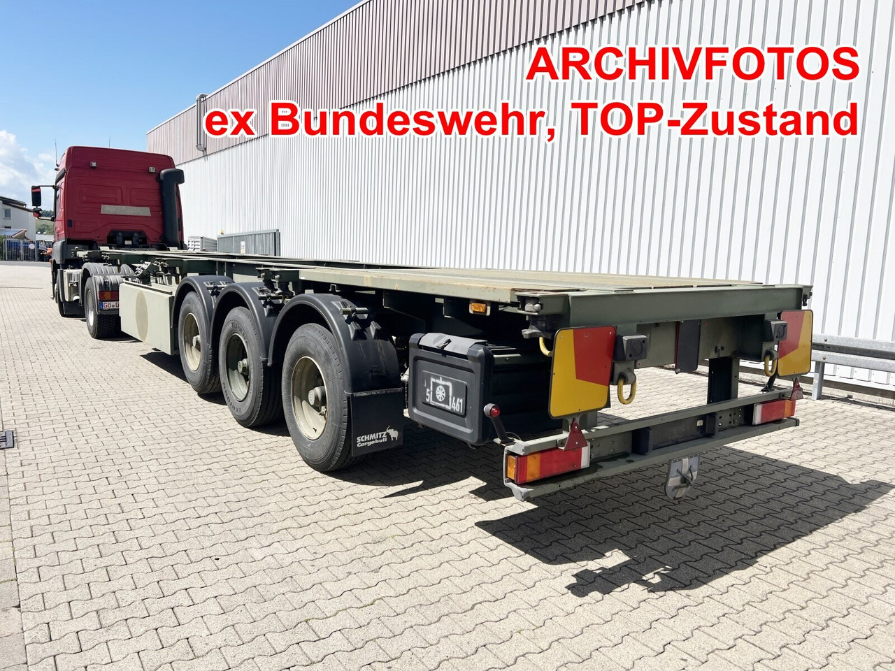Schmitz Cargobull SCF 24 Containerchassis SCF 24 Containerchassis, Nachlauflenkachse, 2x20/20/30/40ft, Ex-! - Semi-trailer: picture 1 Schmitz Cargobull SCF 24 Containerchassis SCF 24 Containerchassis, Nachlauflenkachse, 2x20/20/30/40ft, Ex-! - Semi-trailer: picture 1