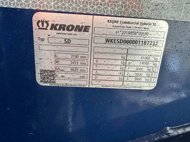 New Container transporter/ Swap body semi-trailer Krone NEW / DIRECT AVAILABLE 20FT ADR-CHASSIS, EMPTY WEIGHT: 3.470kg, DISCBRAKES, LIFTAXLE, 2x available: picture 19