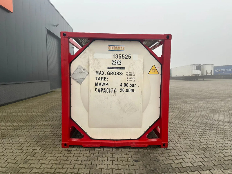 SINGAMAS 20FT ISO, 26.000L/1-COMP/3 BAFFELS/3 manholes, 5Y inspection: 06/2027 - Tank container: picture 5 SINGAMAS 20FT ISO, 26.000L/1-COMP/3 BAFFELS/3 manholes, 5Y inspection: 06/2027 - Tank container: picture 5
