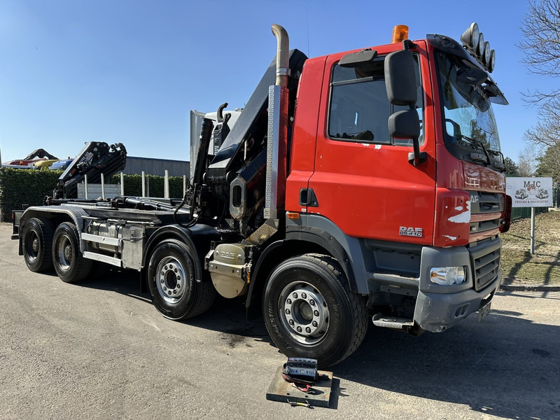 DAF CF 85.410 8x4 HOOKLIFT + CRANE HIAB 244 EP-3 HIDUO - Radio - Rotator - RETARDER - EURO 4 - BIG AXLES HUB REDUCTION - Hook lift truck, Crane truck: picture 2 DAF CF 85.410 8x4 HOOKLIFT + CRANE HIAB 244 EP-3 HIDUO - Radio - Rotator - RETARDER - EURO 4 - BIG AXLES HUB REDUCTION - Hook lift truck, Crane truck: picture 2